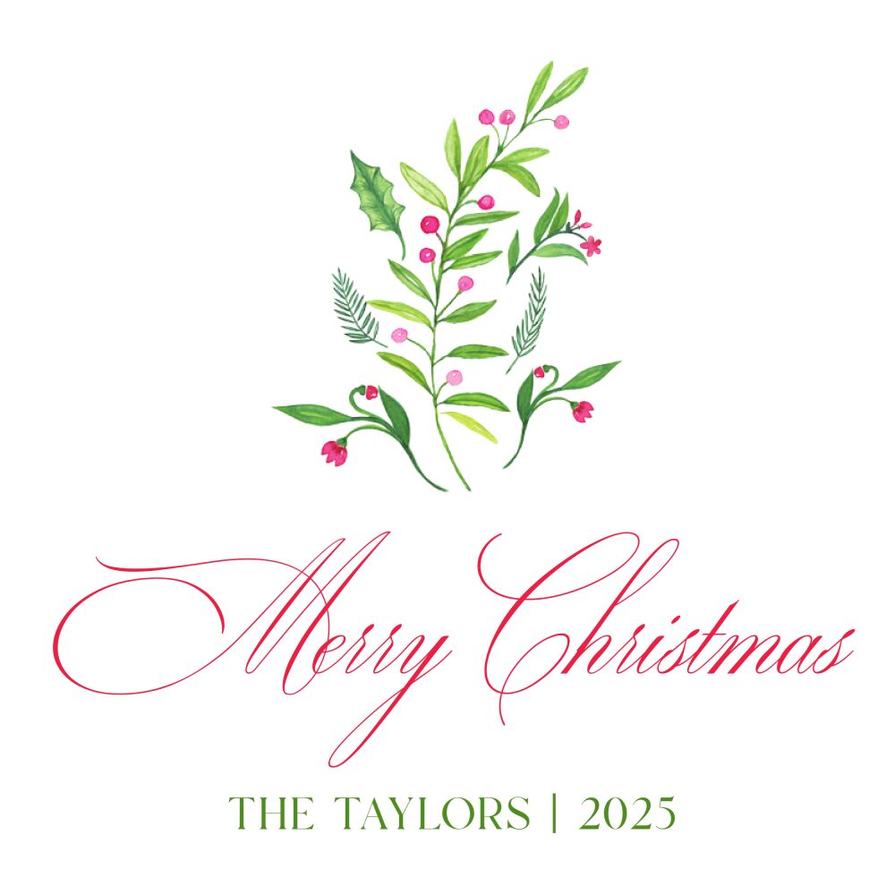 Festive Flora Gift Sticker