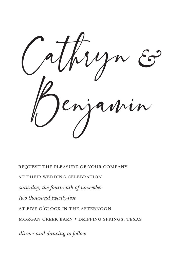 Contemporary Invitation
