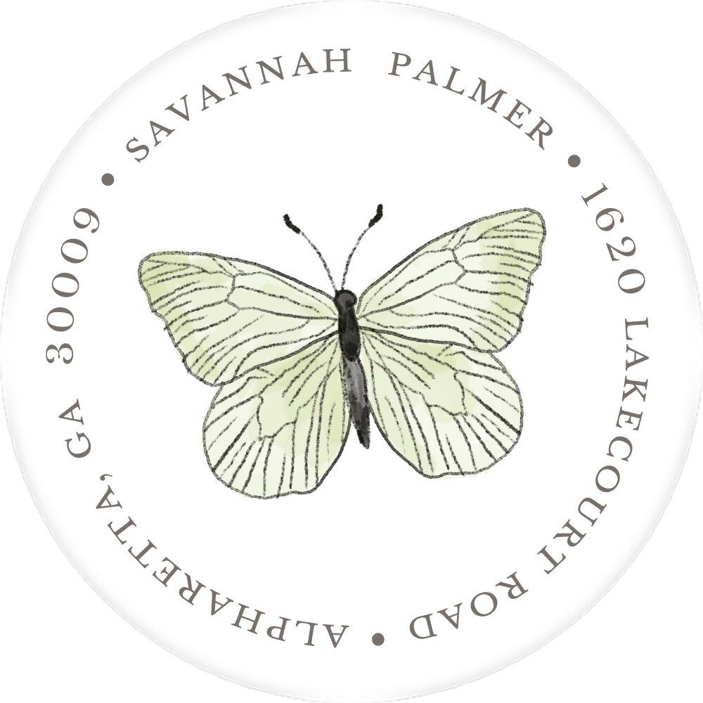 Butterfly Meadow Return Address Label