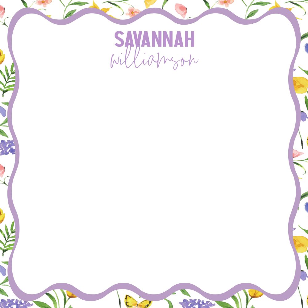 Floral Whimsy Square Notepad