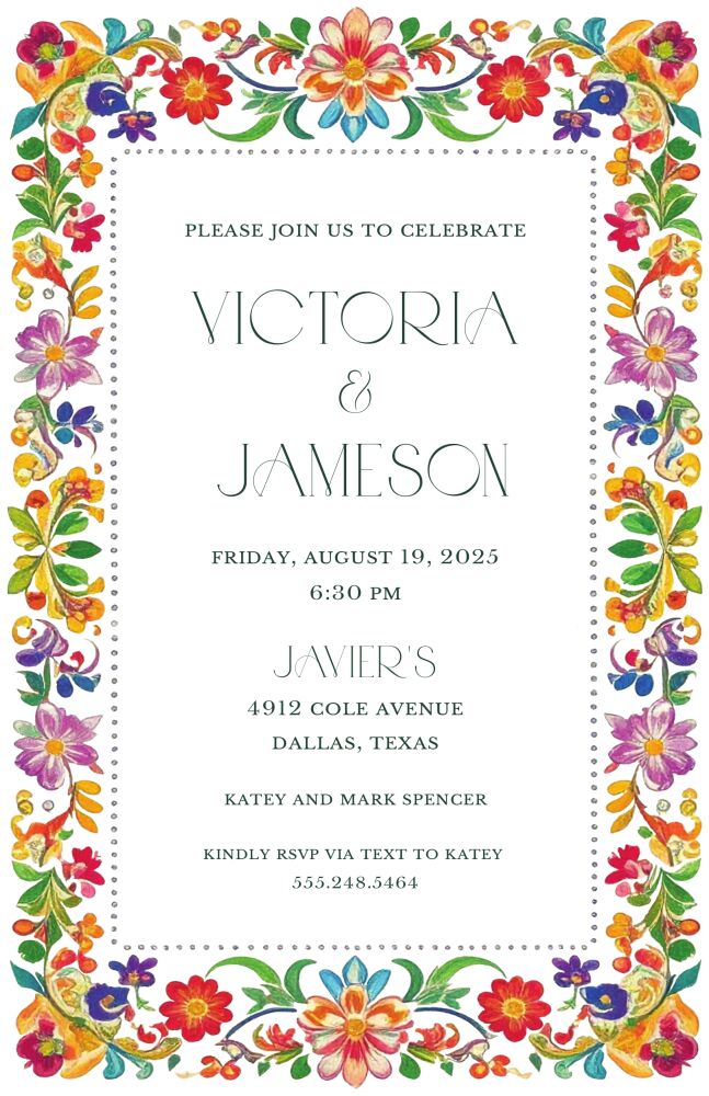 Flor Fiesta Invitation