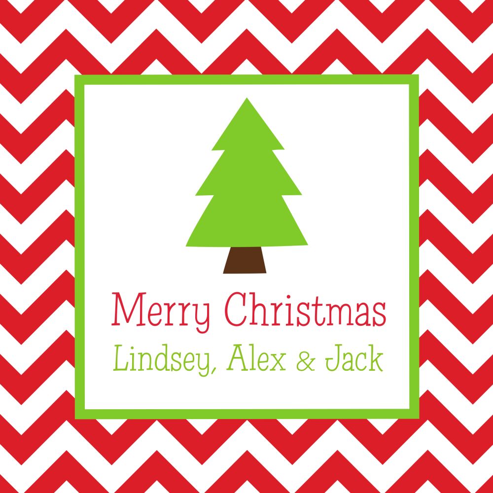 Christmas Tree Square Sticker