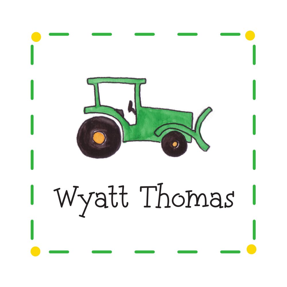 Green Tractor Enclosure Card