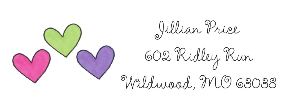 Hearts Are Wild Return Address Sticker