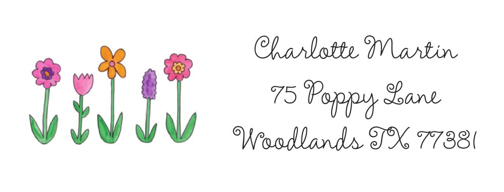 Wildflowers Return Address Sticker