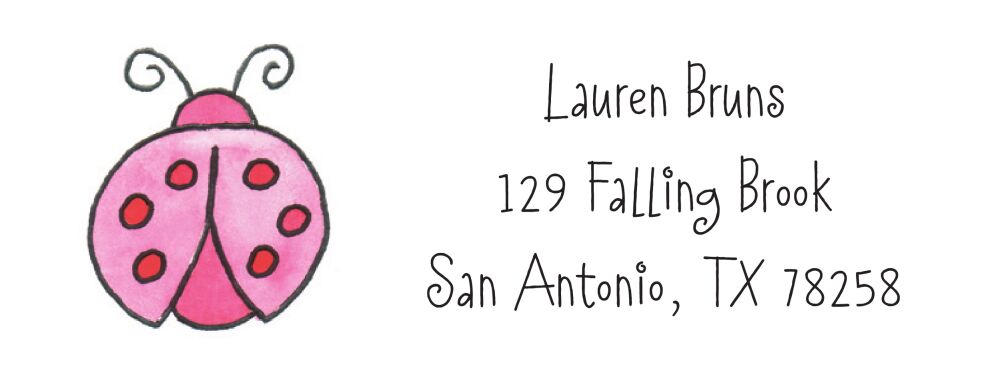 Lucky Ladybugs Return Address Sticker