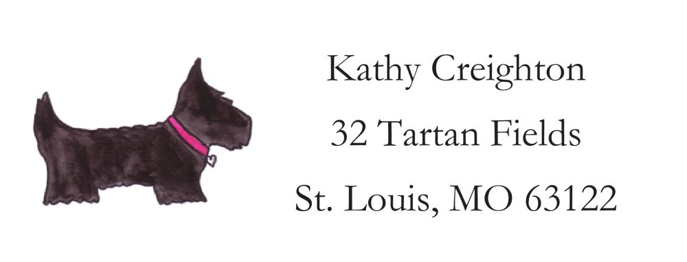 Preppy Pups Return Address Sticker