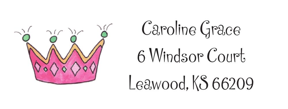 Little Princess Return Address Sticker