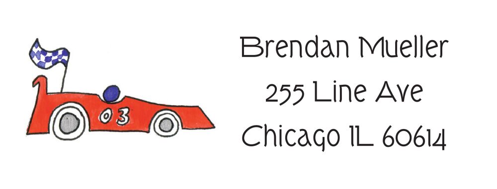 On Your Mark Return Address Sticker