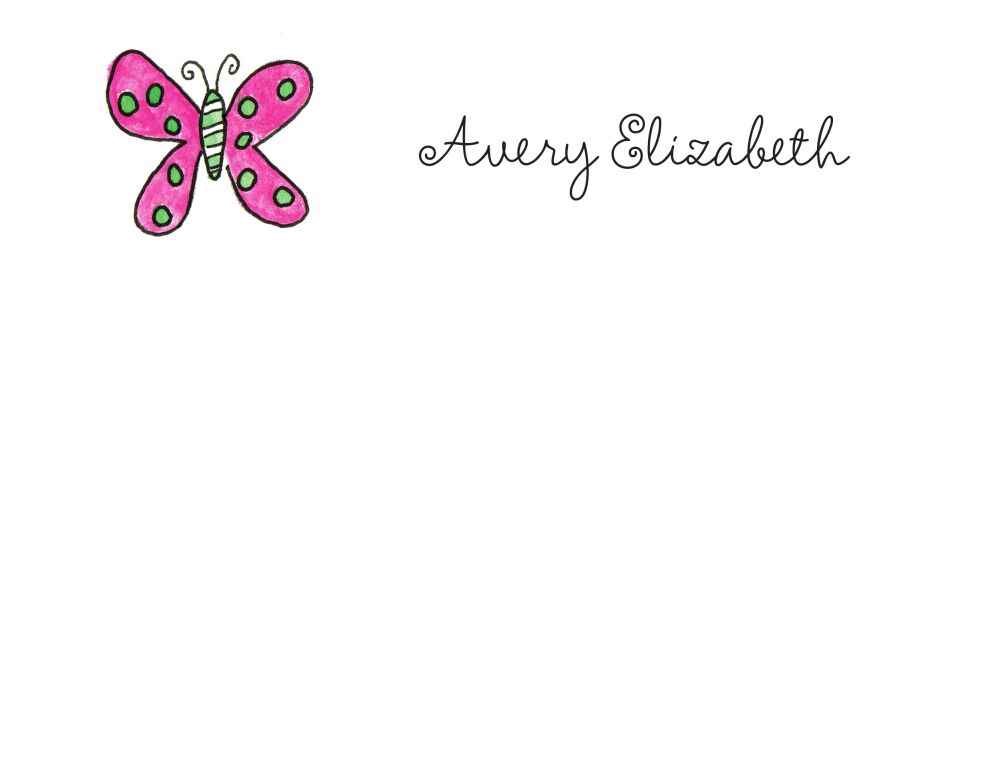 Flutter Butterfly Flat Note