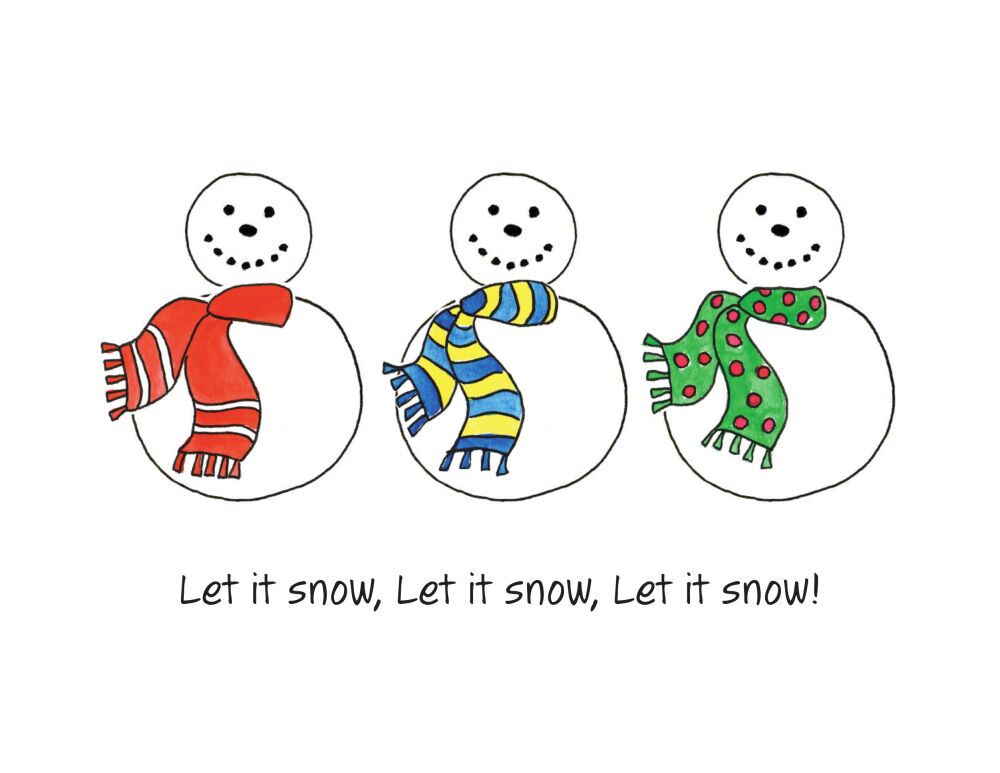 No Men Like Snowmen Small Holiday Greeting Card