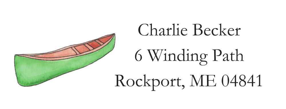 Canoe Club Return Address Sticker