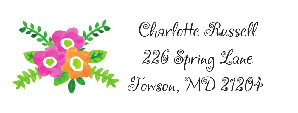 Field Flowers Return Address Sticker