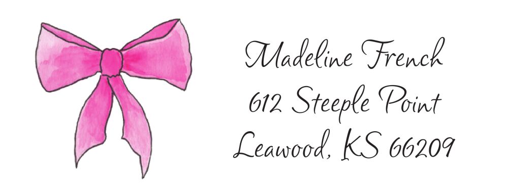 Take A Bow Return Address Sticker