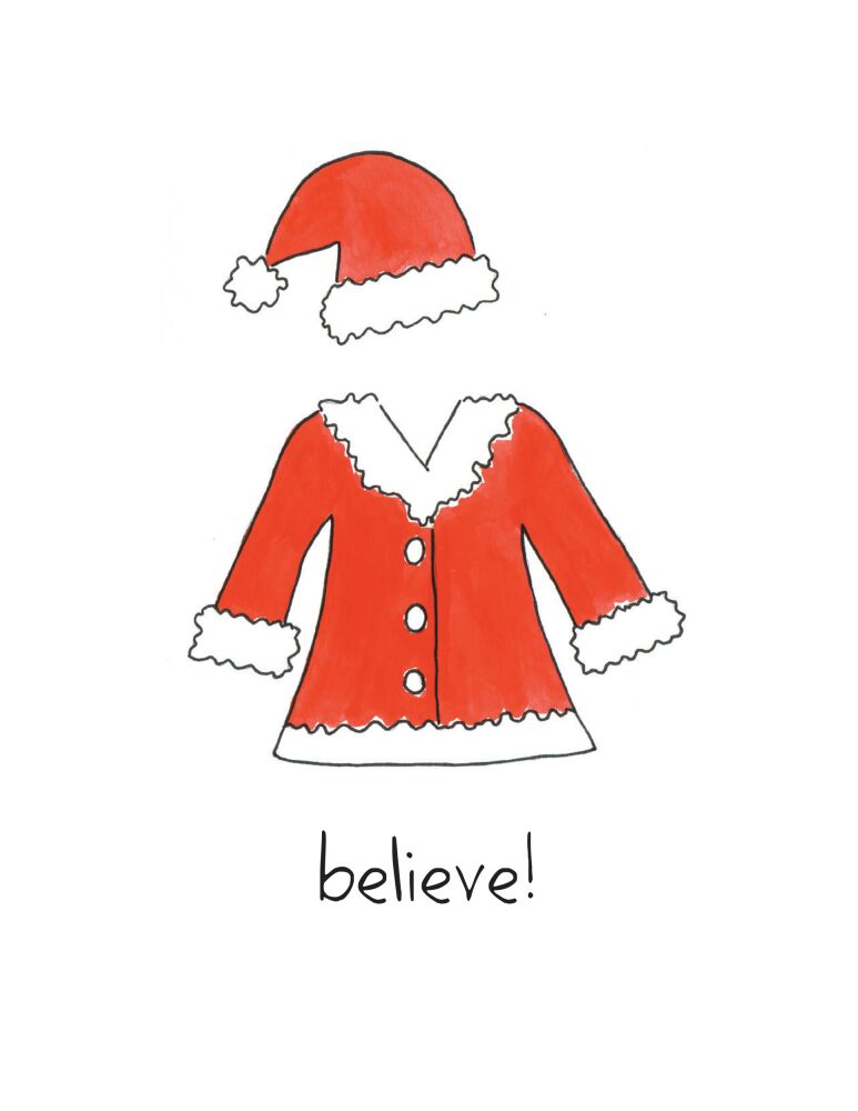 Santa Suit Small Holiday Greeting Card