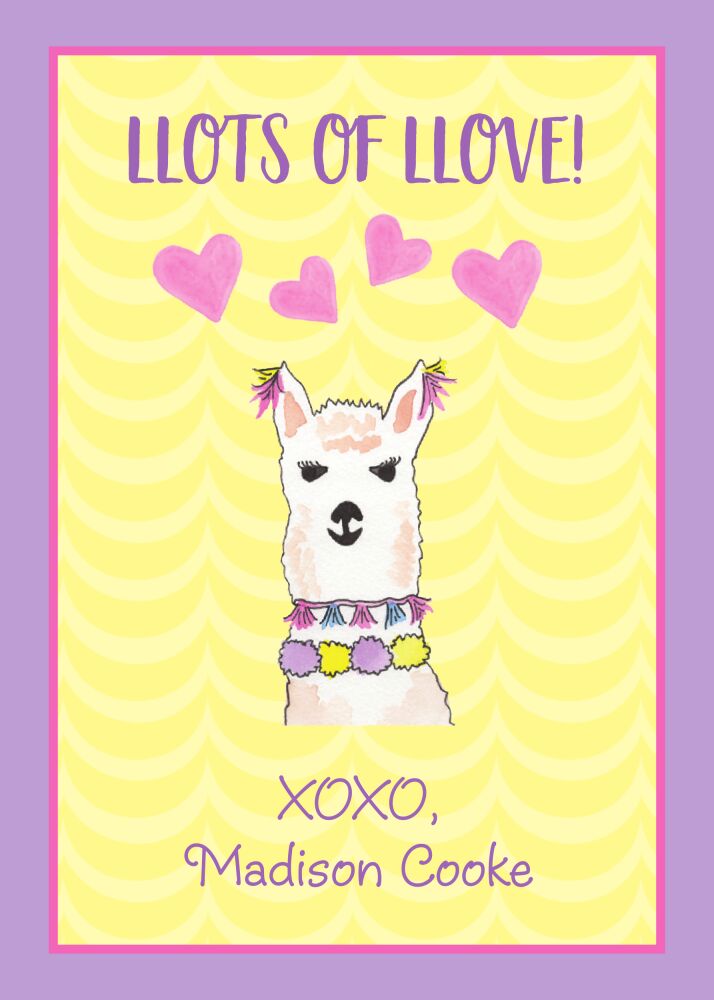 Llama Valentine 