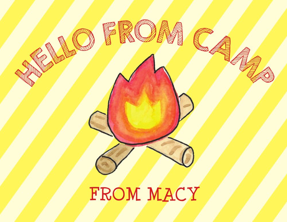 Camp Fire Camp Postcard