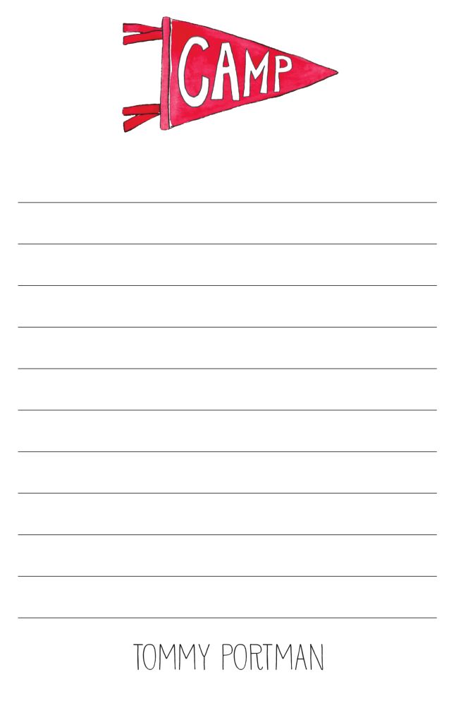 Camp Penant Notepad