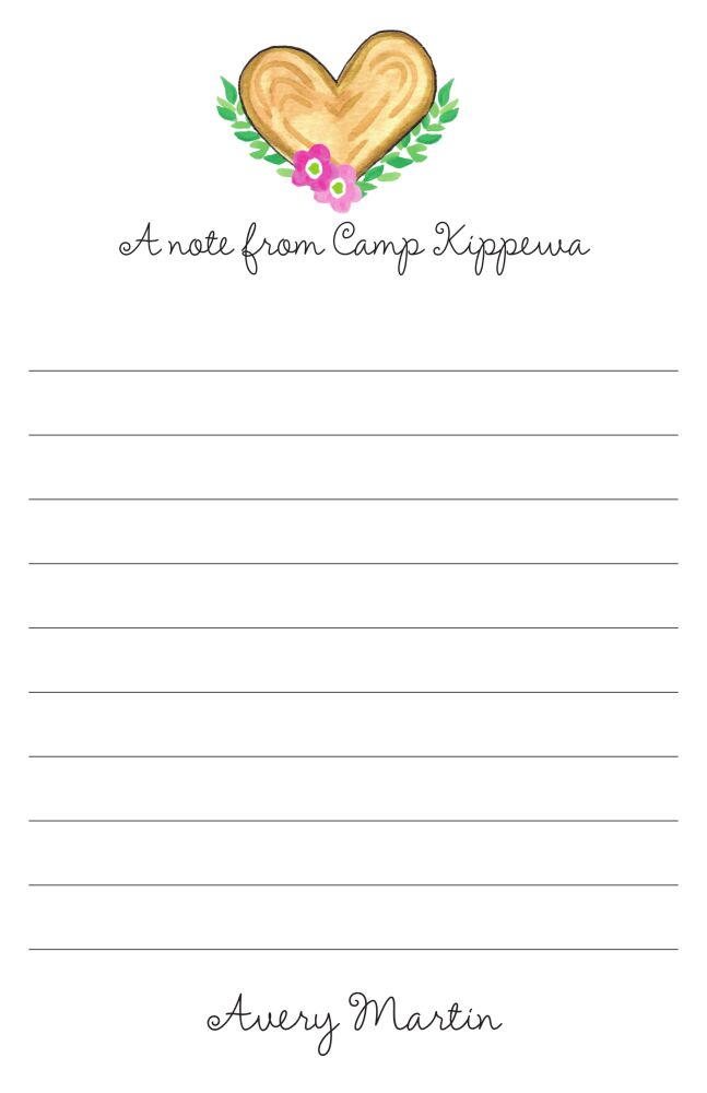 Camp Heart Notepad