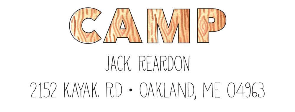 Camp Letters Return Address Sticker