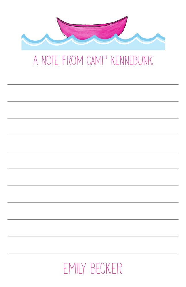 Pink Canoe Notepad