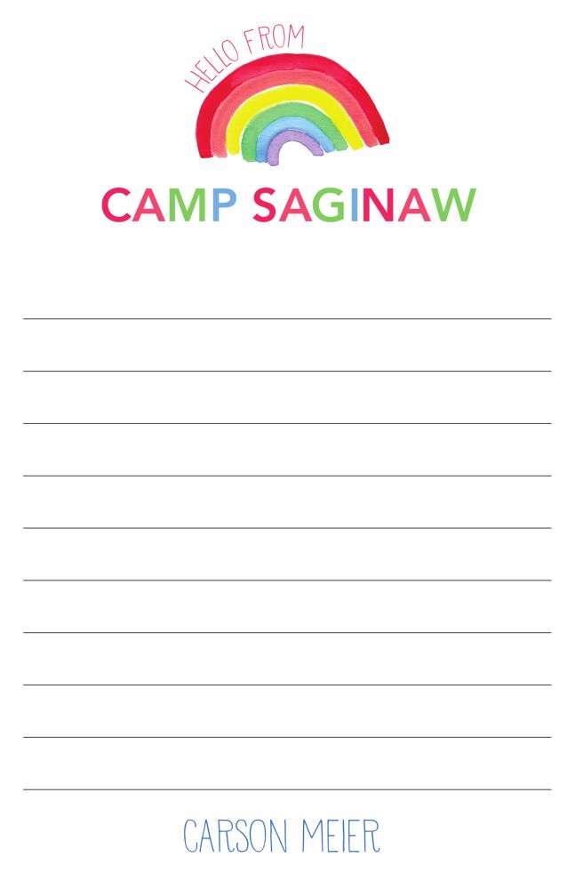 Camp Rainbow Notepad