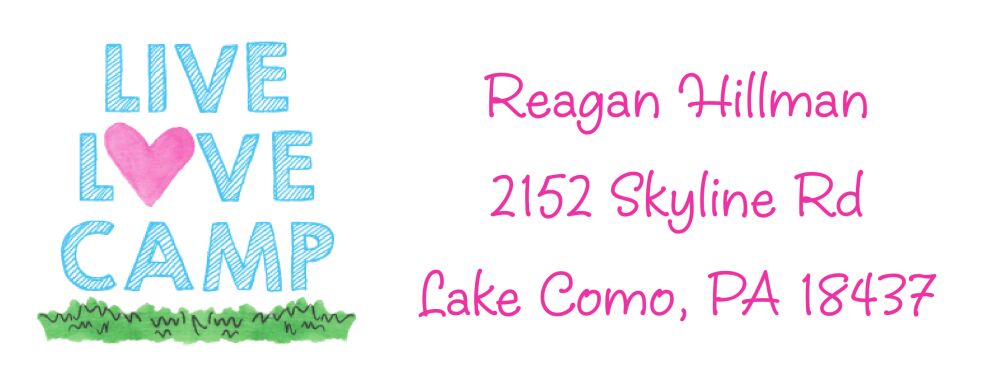 Live Love Camp Return Address Sticker