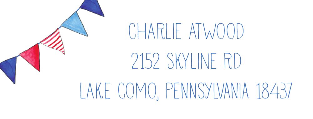 Camp Flags Return Address Sticker