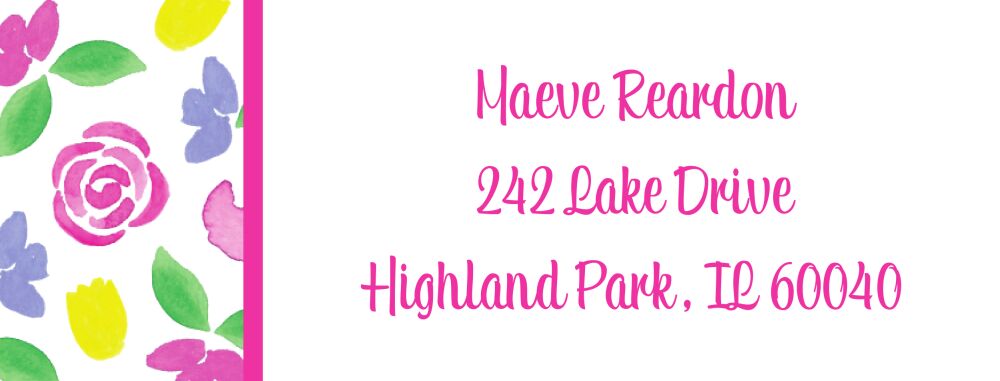 Ditsy Floral Return Address Sticker