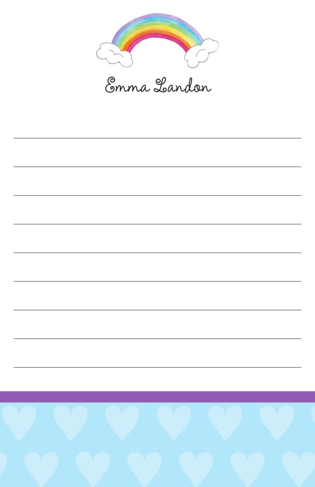 Over The Rainbow Lined Notepad