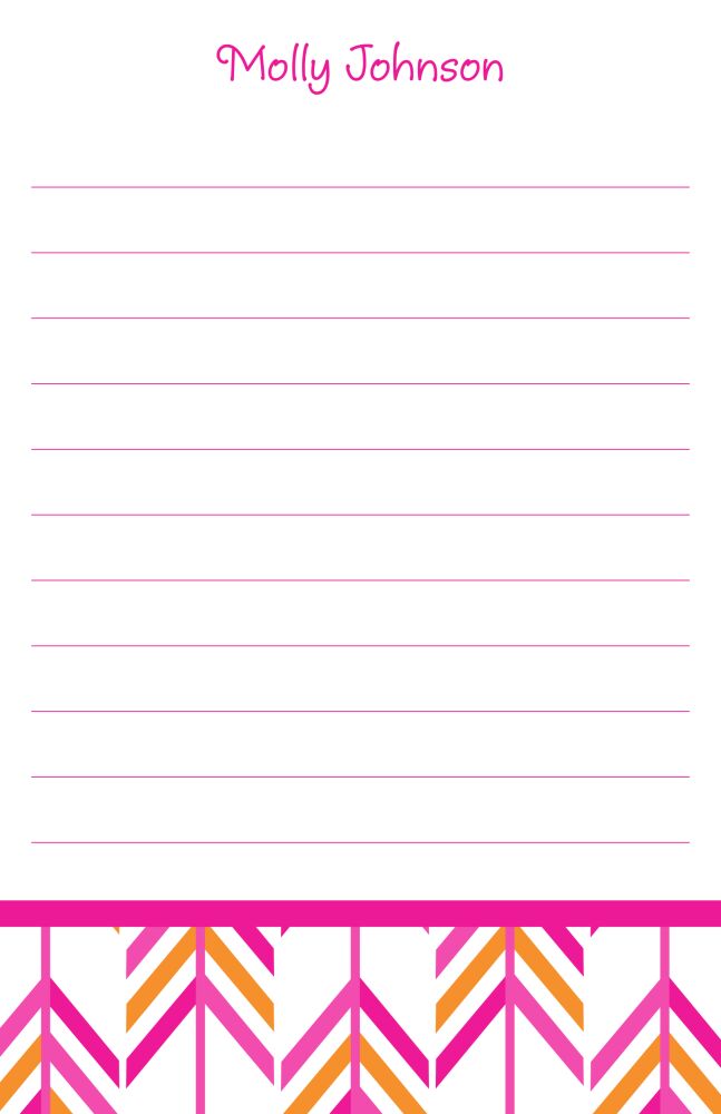 Pink Arrow Lined Notepad