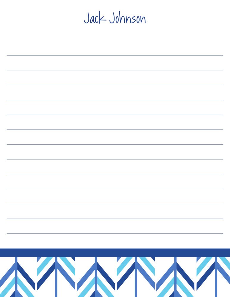 Blue Arrow Lined Notepad