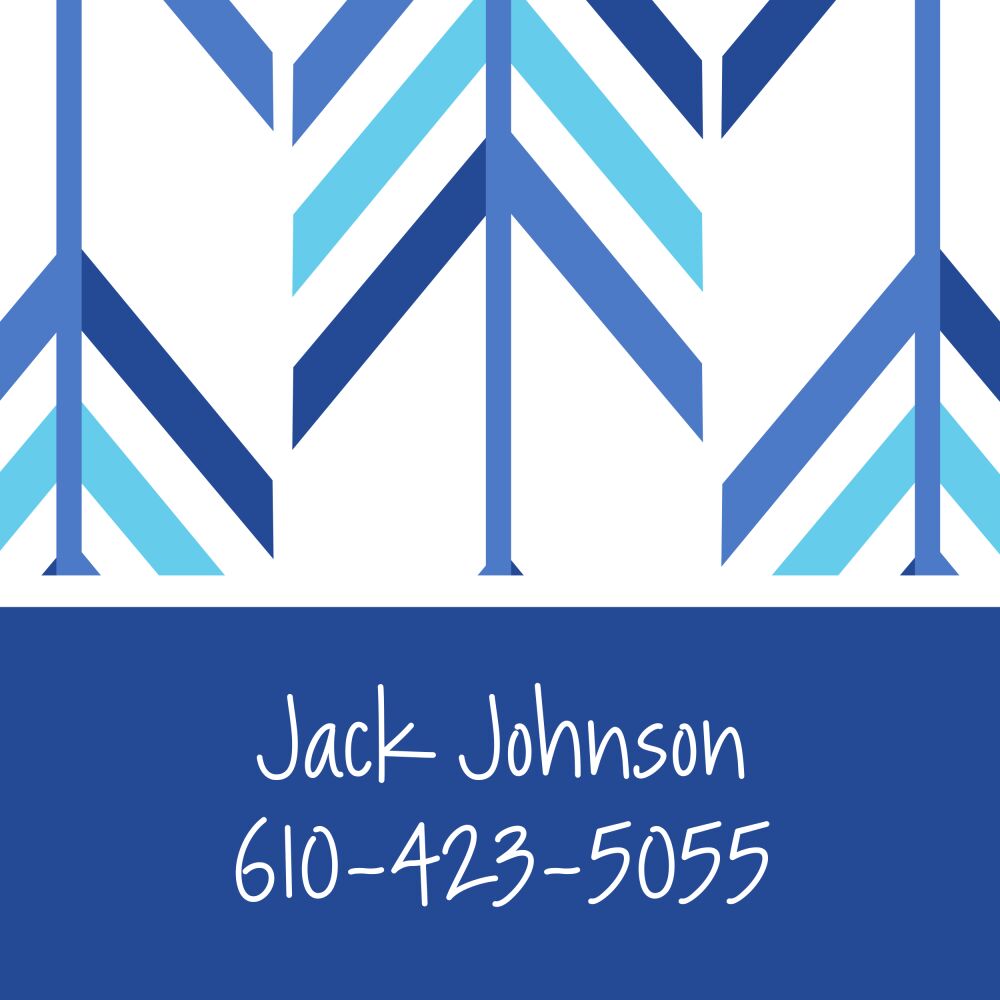 Blue Arrow Sticker
