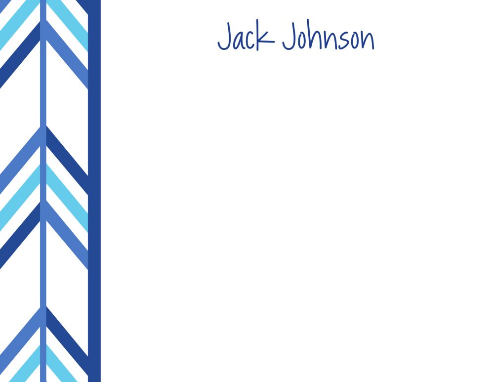 Blue Arrow Flat Note