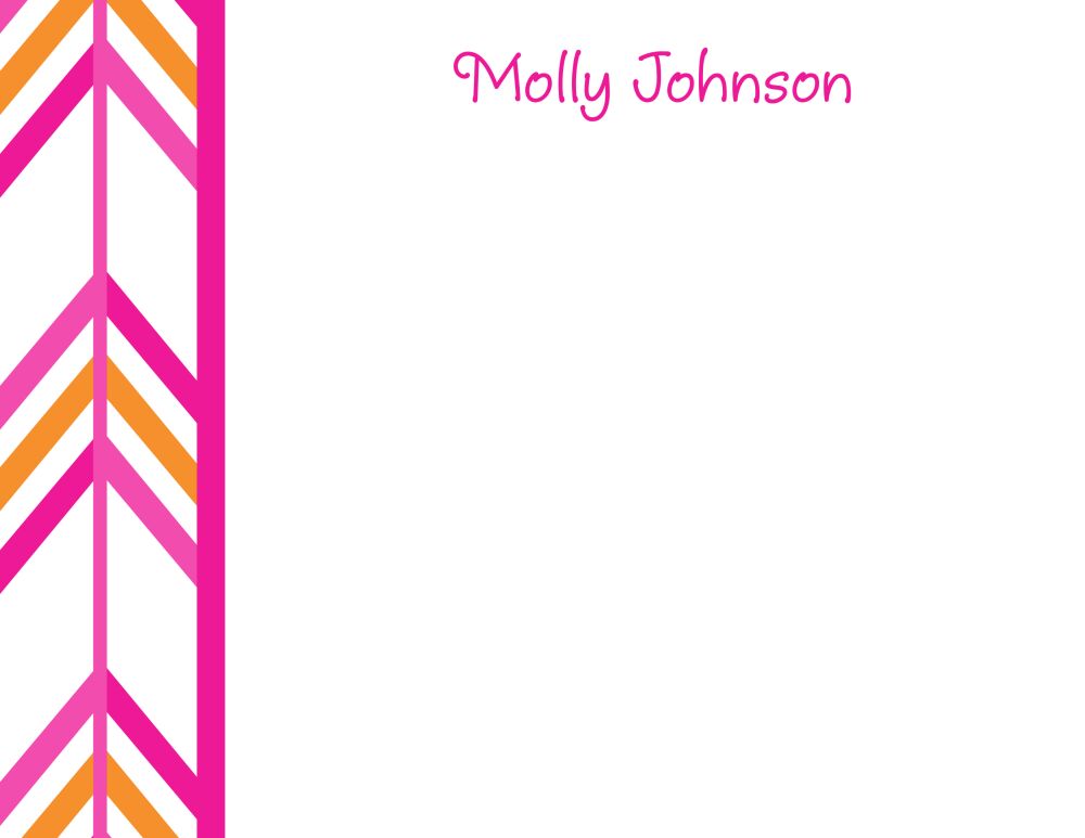 Pink Arrow Flat Note