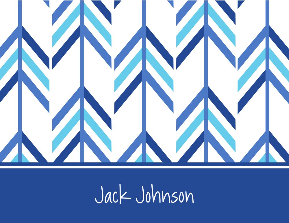 Blue Arrow Folded Note | FOLDED