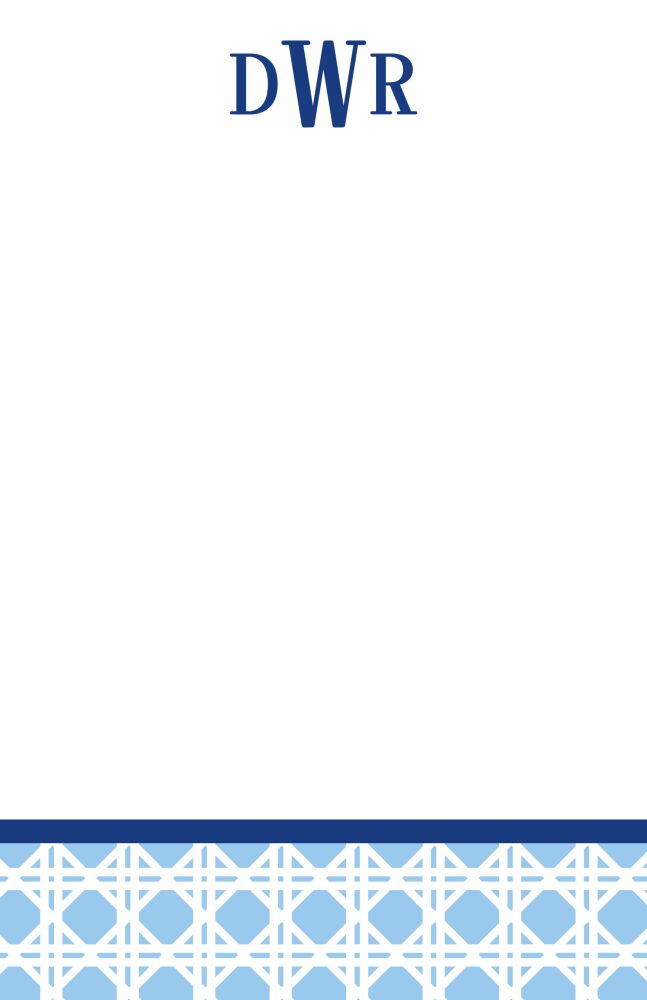 Blue Caning Notepad