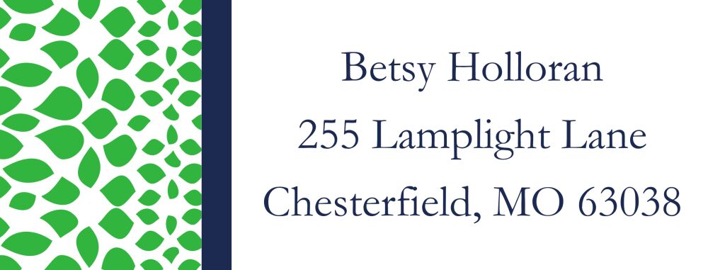 Green Reptile Return Address Sticker