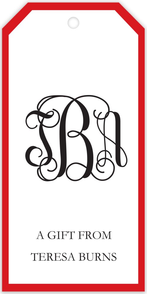 Red Plaid Gift Tag