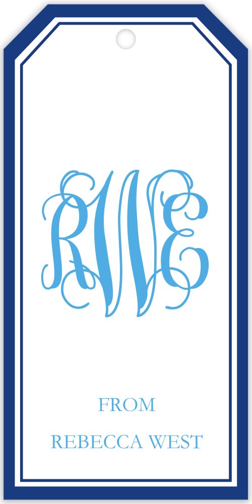 Blue China Gift Tag