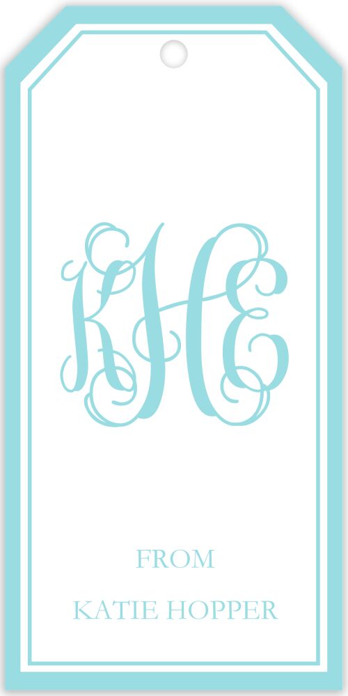 Coral Stripe Gift Tag