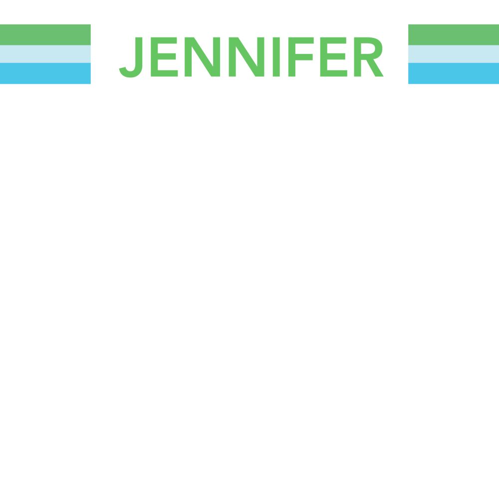 Jennifer Stripe Block Notepad