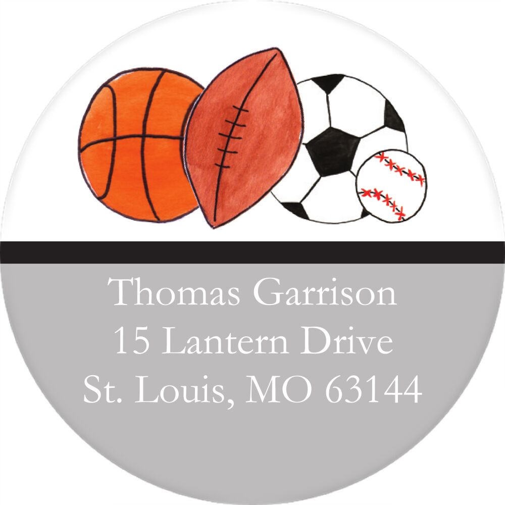 Star Athlete Return Address Sticker