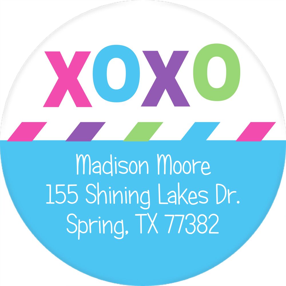 Hugs and Kisses Return Address Sticker