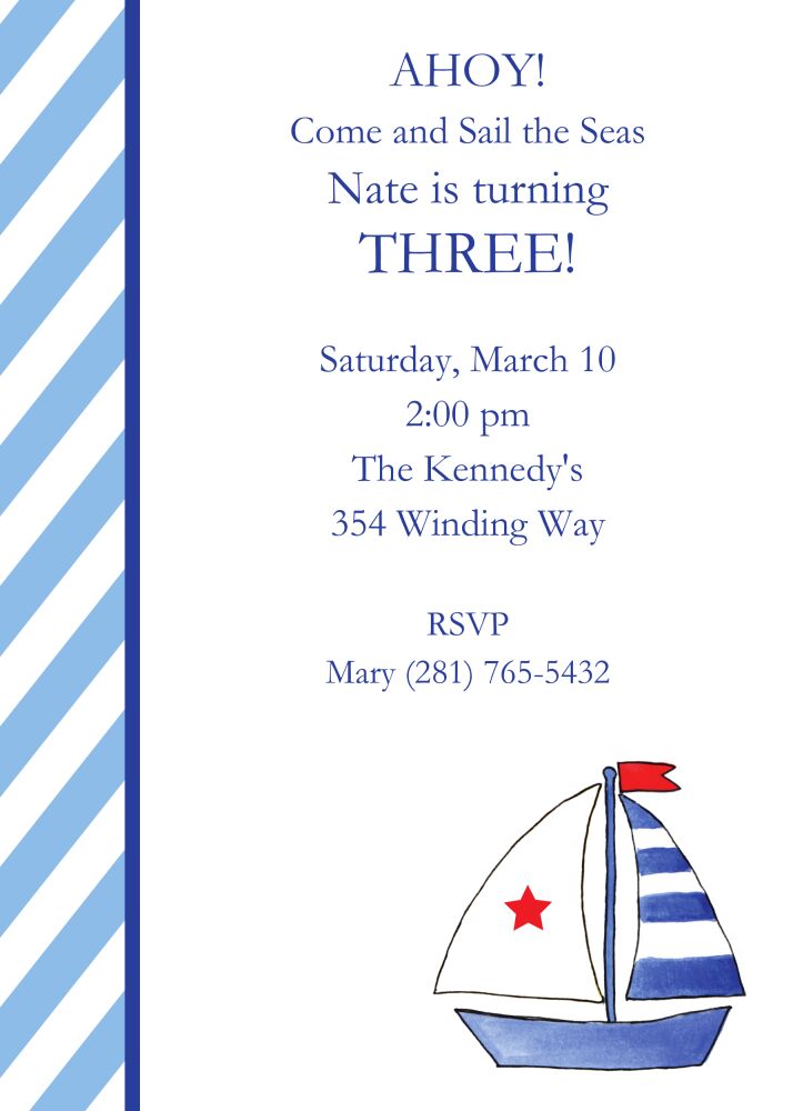 Set Sail Invitation