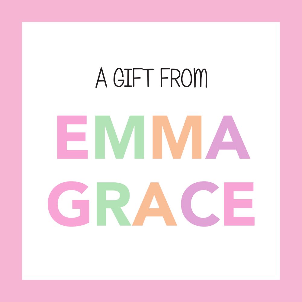 Block Letters in Pink Sticker