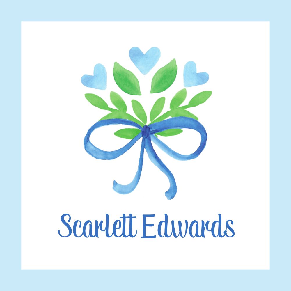 Sweet Blue Floral Enclosure Card