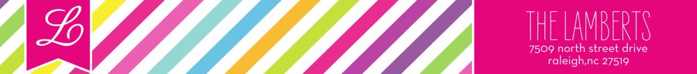 Rainbow Posh Pink Wrap-Around Return Address Label