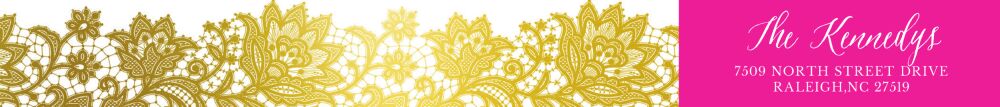 Brilliant Posh Gold Wrap-Around Return Address Label
