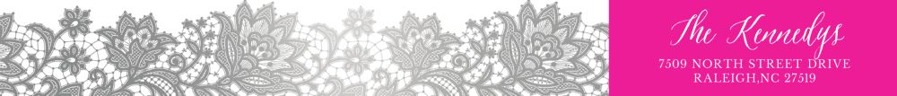 Brilliant Posh Silver Wrap-Around Return Address Label